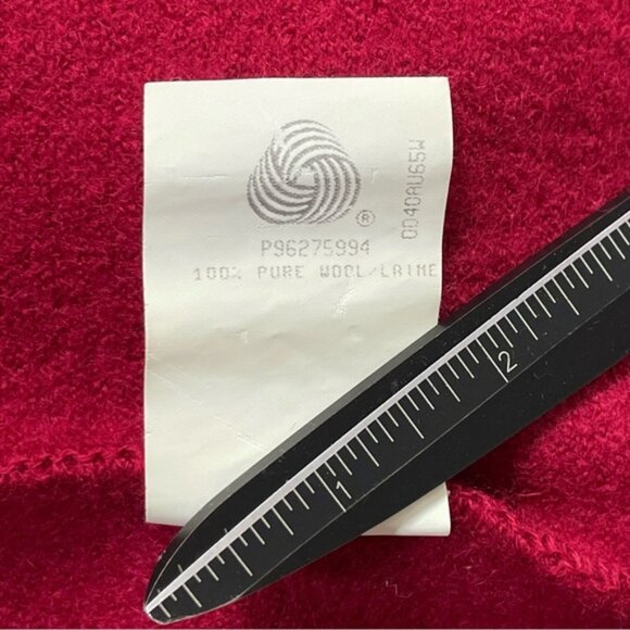 Geiger Austria Vintage Red Boiled Wool Full Length Classic Overcoat Size 36 - Picture 14 of 15